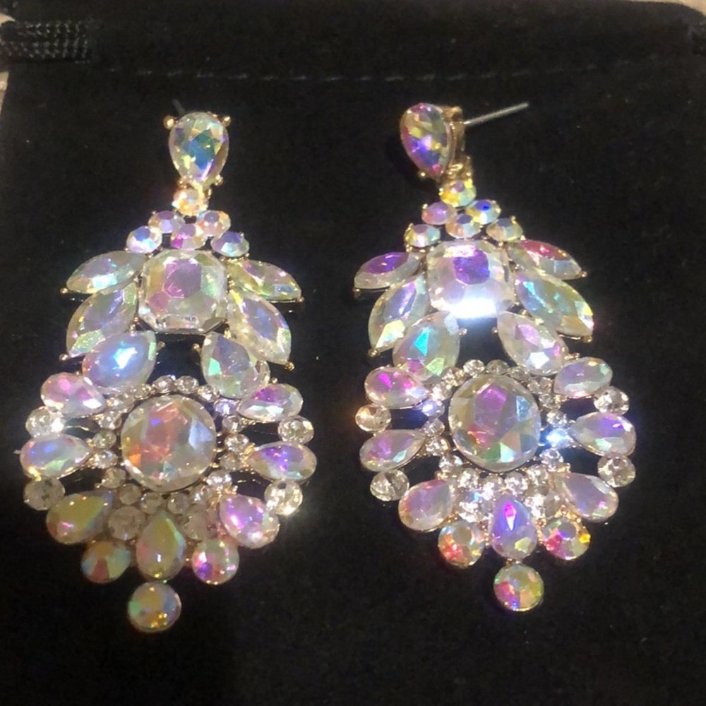 Aurora Borealis Austrian Crystal Quality Earrings